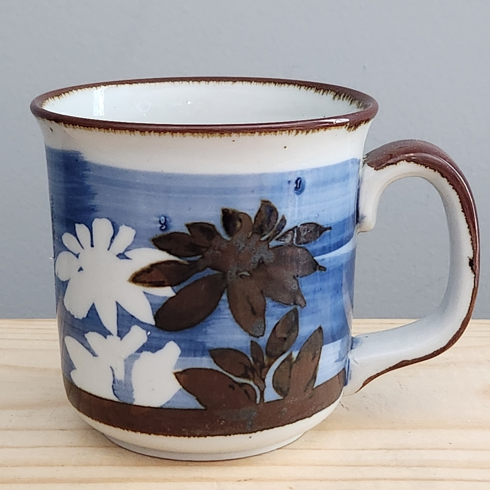 Vintage Blue Bamboo Mug By Potter's Selection Ranmaru Japan